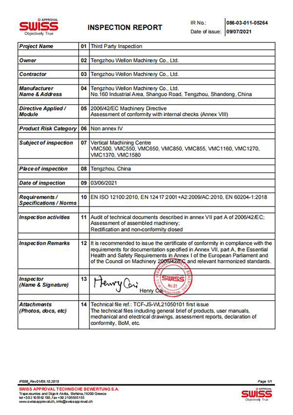 Informe de Inspección 086 - 03 - 011 - 05264