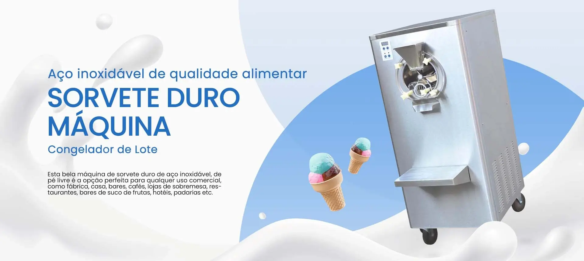 Máquina dura do gelado