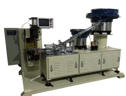 Pail bottom curling and lining machine Pail bottom curling and lining machine