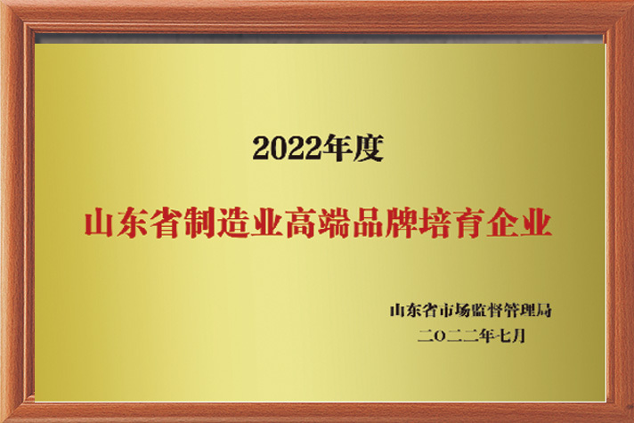 山東省制造業(yè)高端品牌培育企業(yè)