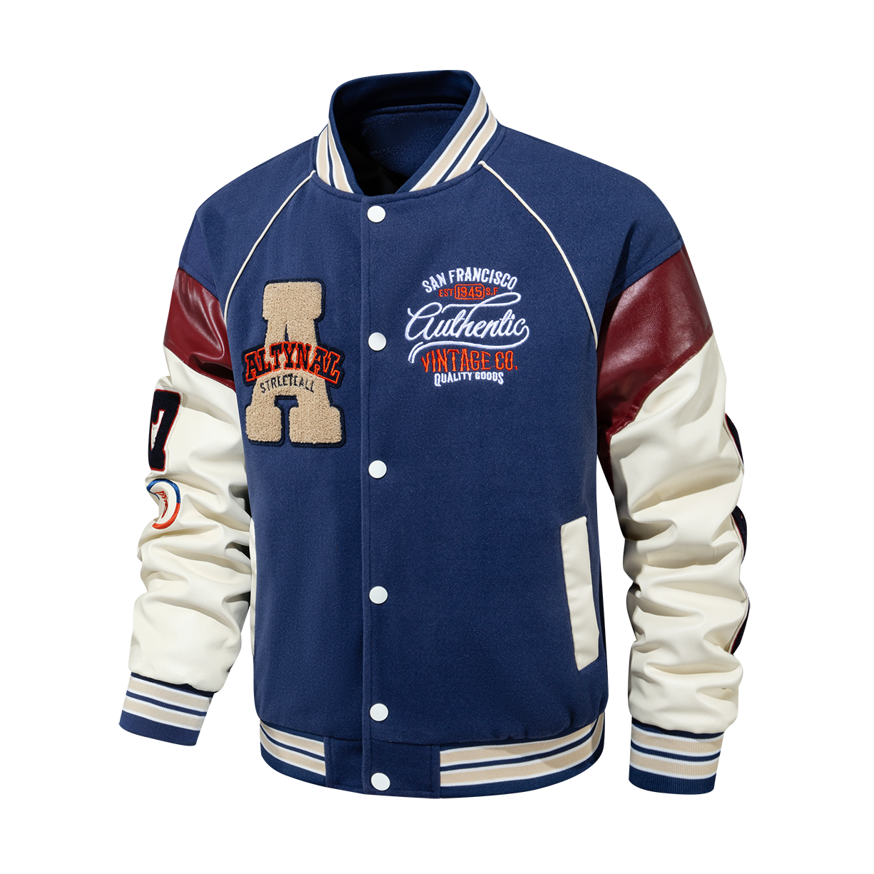 Nizi/PU baseball jacket - YM4JKA560