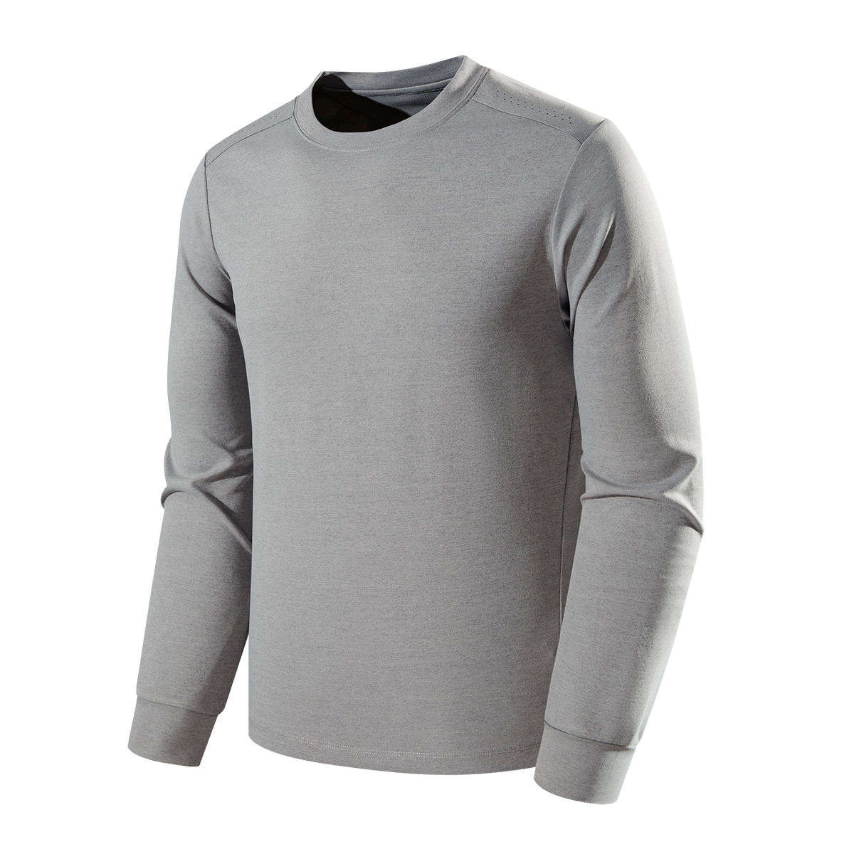Round neck half-zip long-sleeved sports T-shirt - YM5TXA642