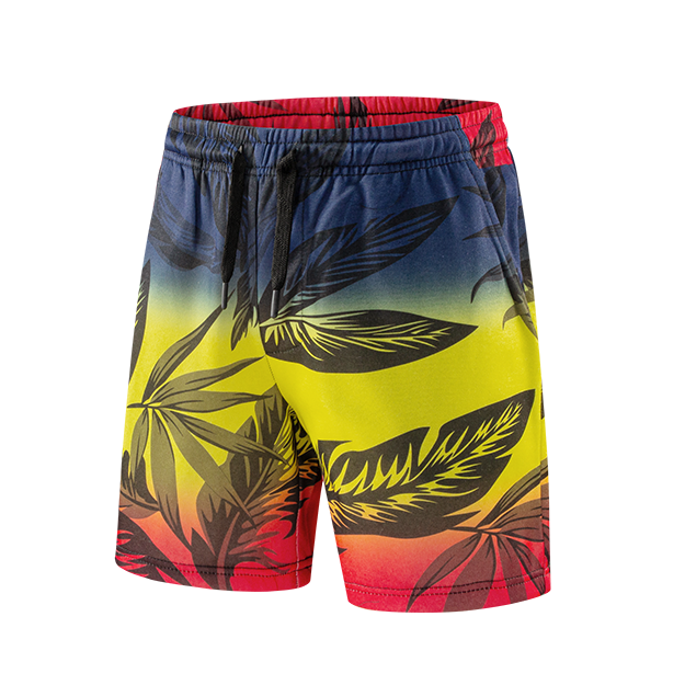 Printed beach shorts-YK4DKA041