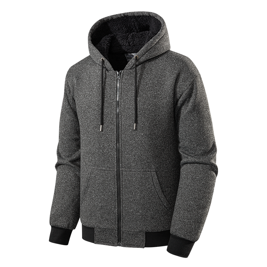 Men's hooded zip-up sweatshirt-YM4WYA332