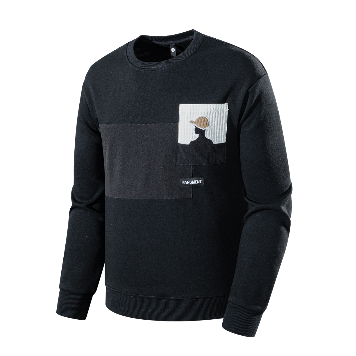 Washed cotton round neck pullover sweatshirt - YM4WYA575