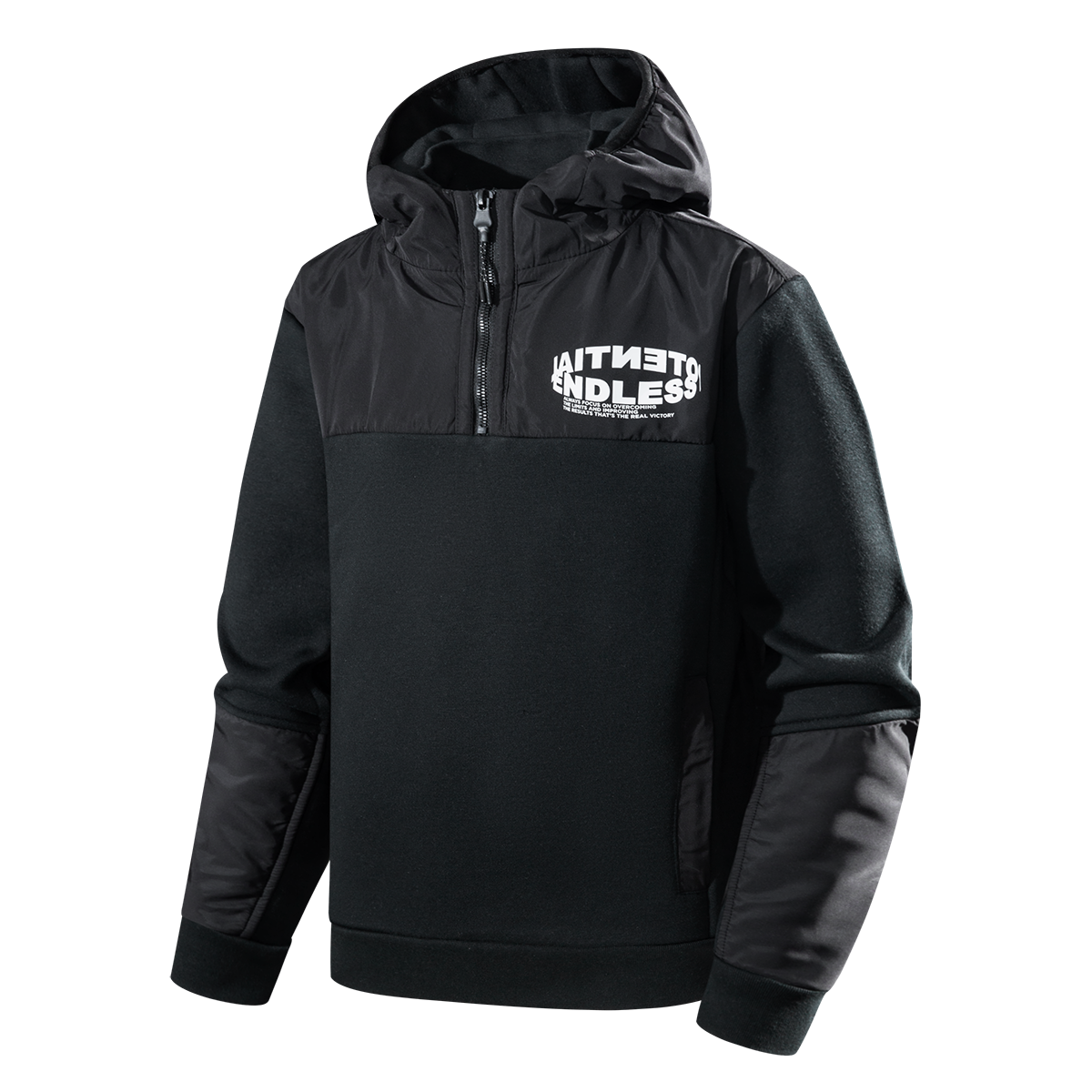 Hooded half zip jacket-YM4WYA006