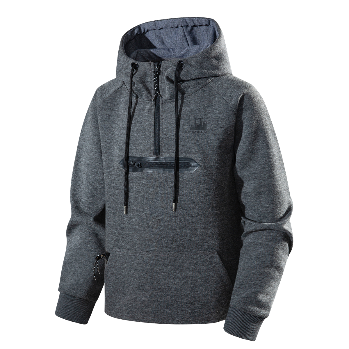 Children's hooded half zip jacket-YM4JKA011