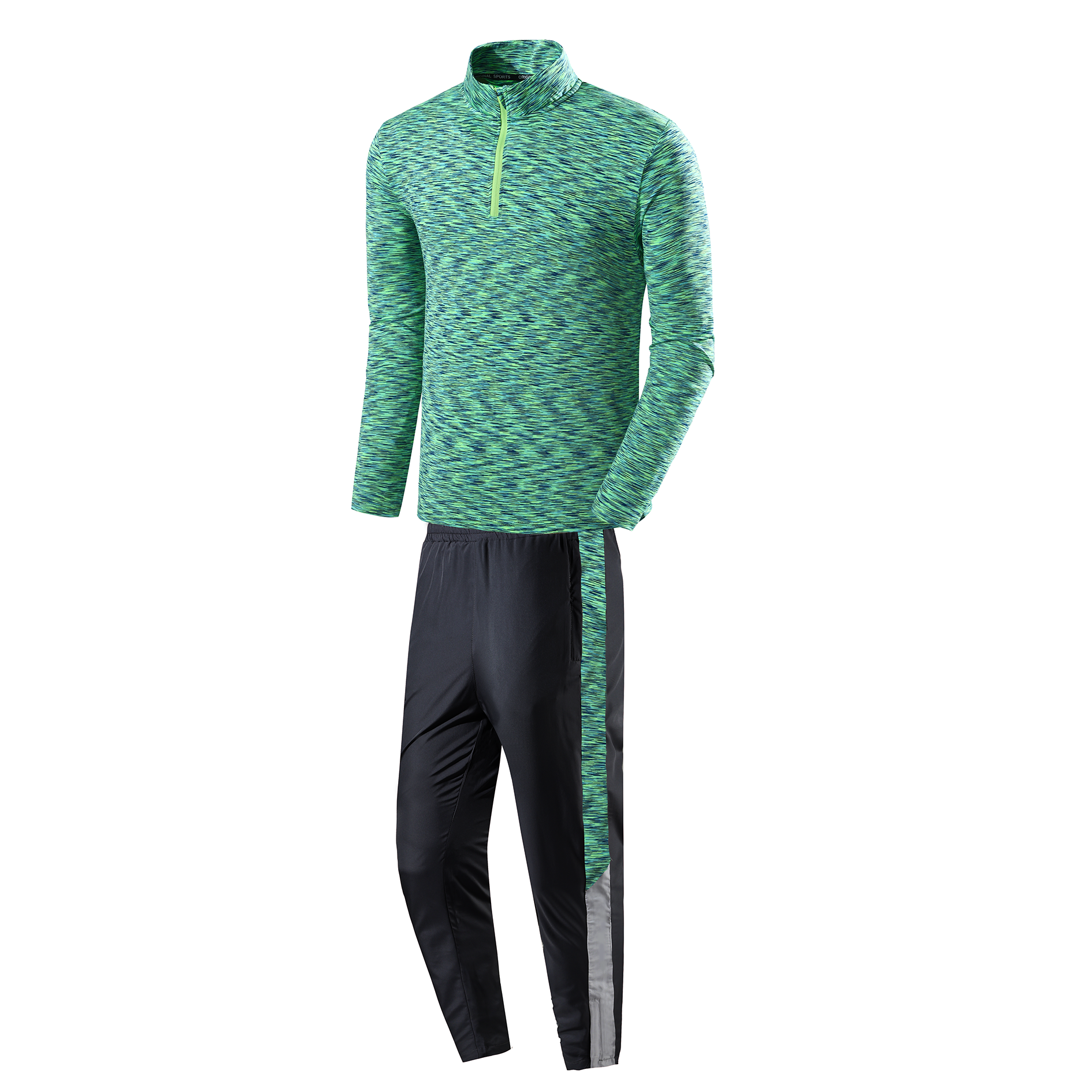Long-sleeved color-block sports suit - YM5TZA630 (MJ-119)