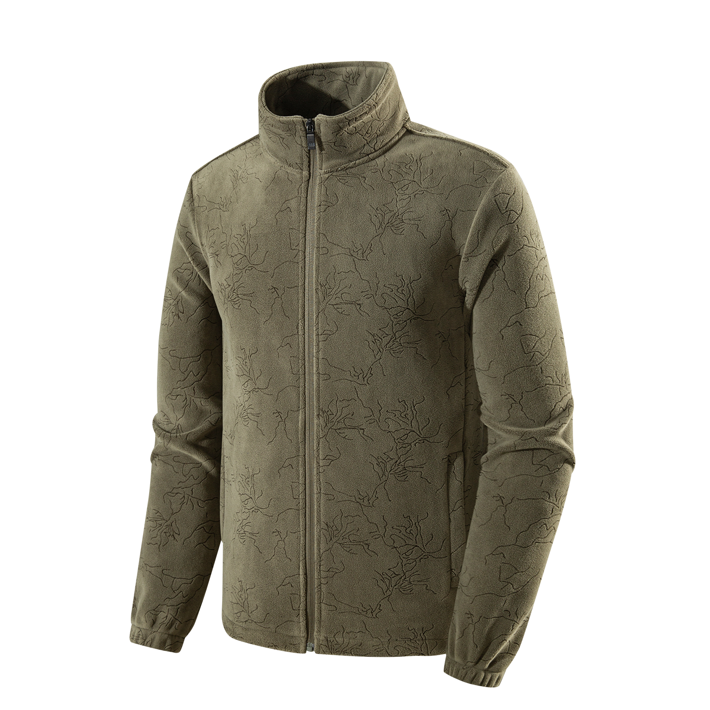 Men's Shake Grain Stand up Collar Jacket
