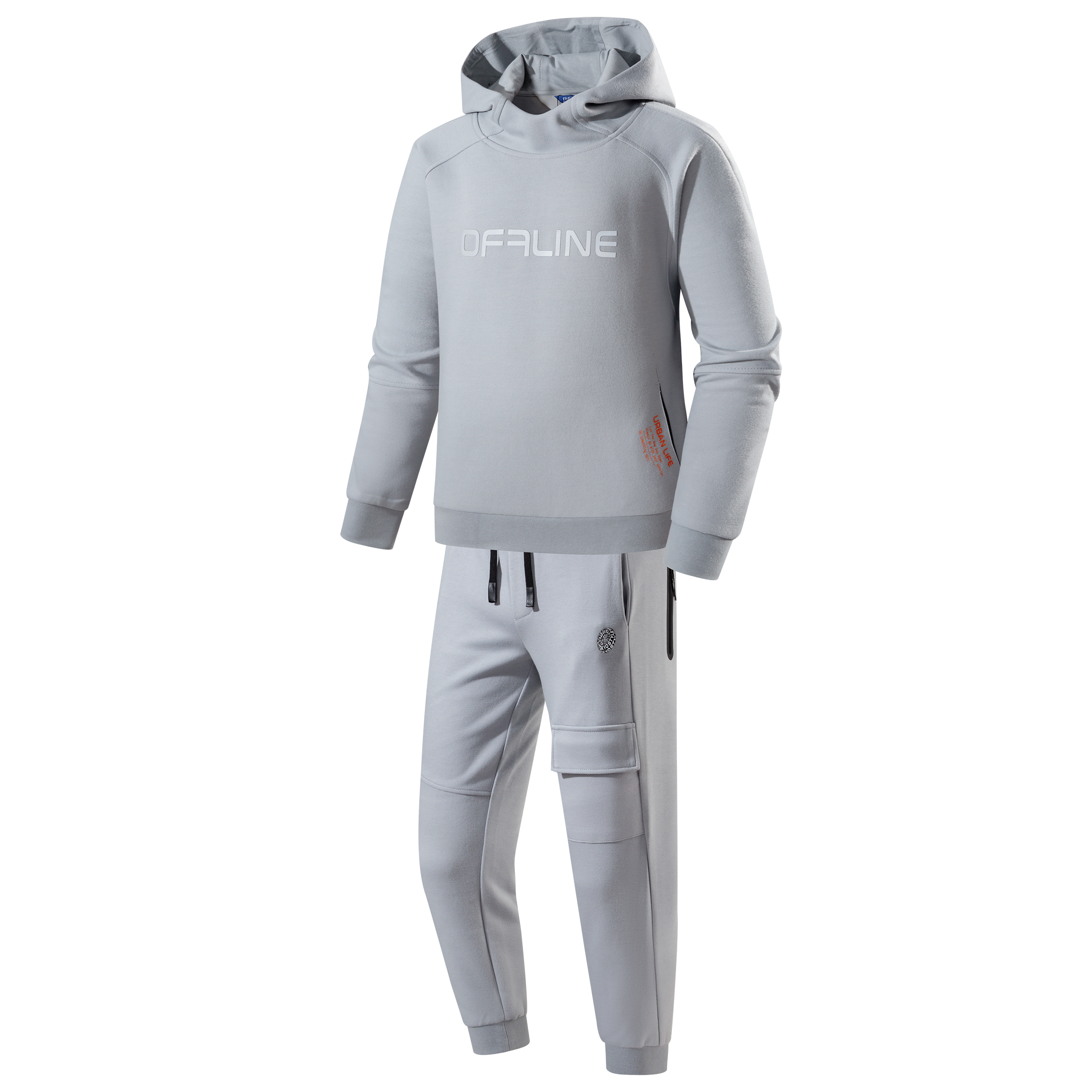 Boys' hooded sweatshirt pullover set-YK4TZA028