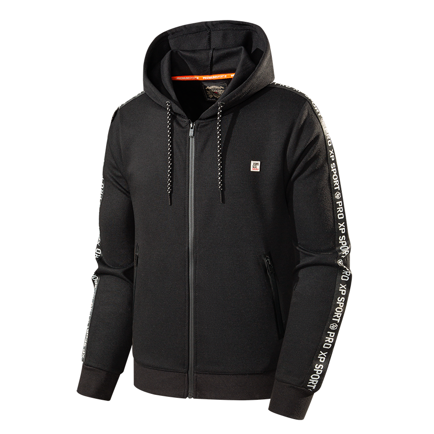 Men's hooded zip-up sweatshirt-YM4WYA333