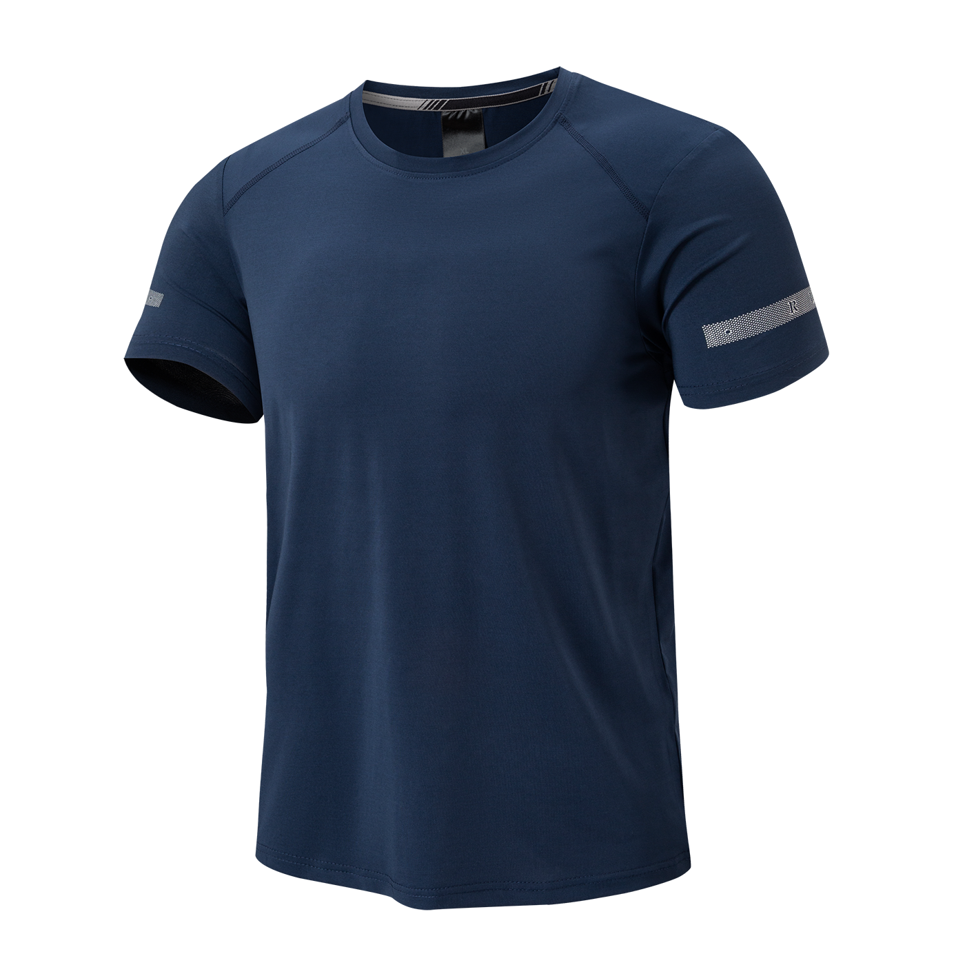 Round Neck Short Sleeve Sports Quick-Drying Ice Silk Seamless T-Shirt - YM5TXA659