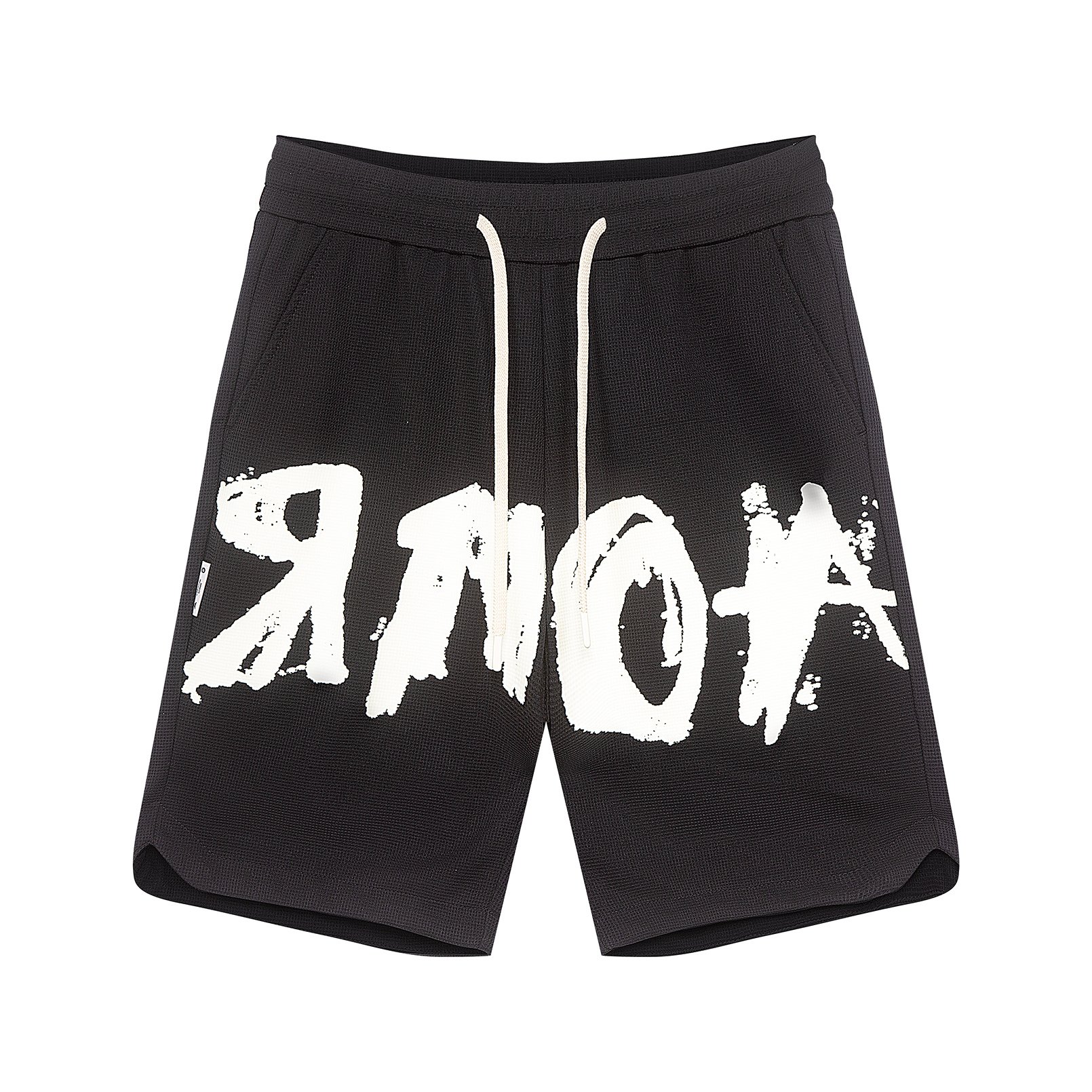 Waffle print shorts-YM5DKA738