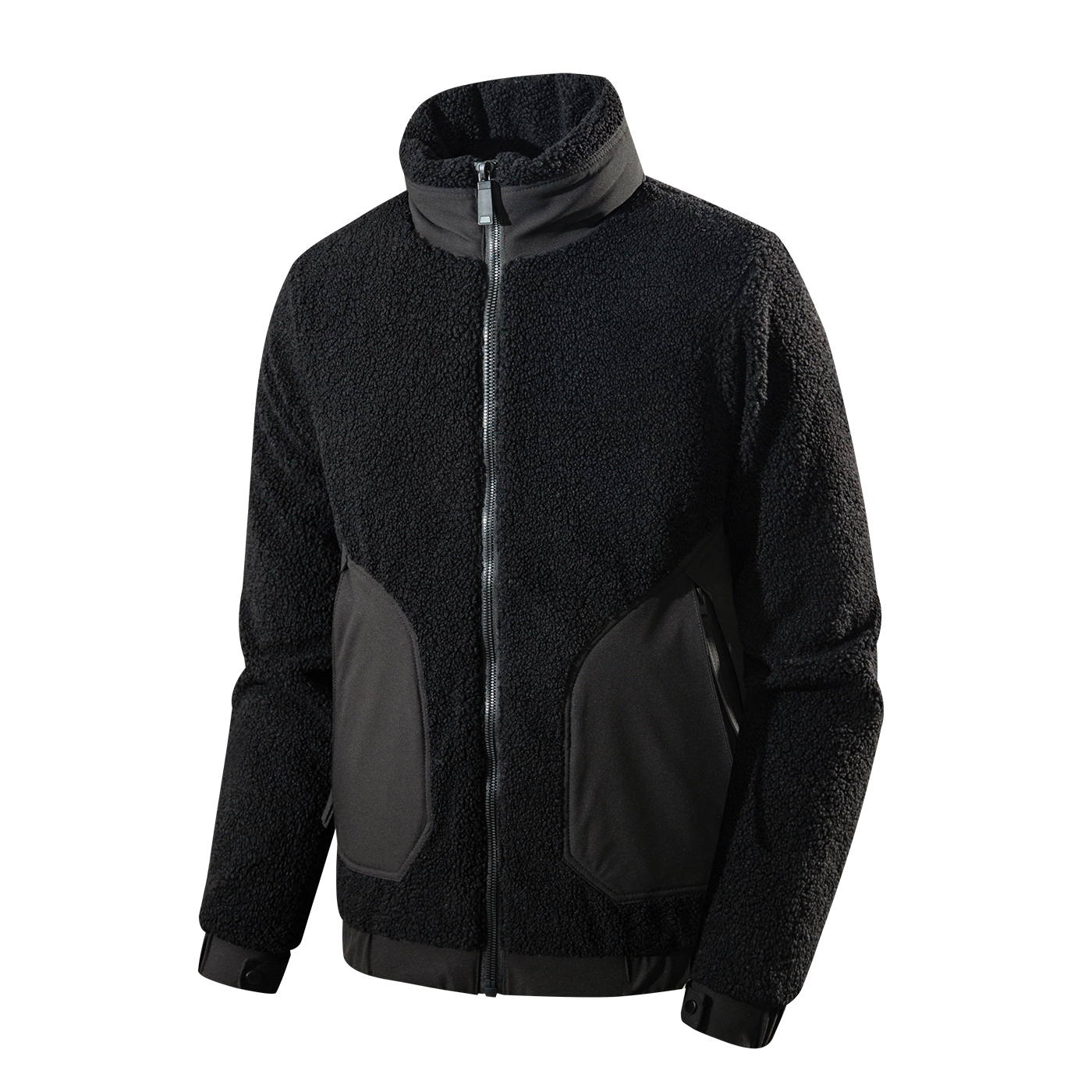Men's plush stand up collar jacket