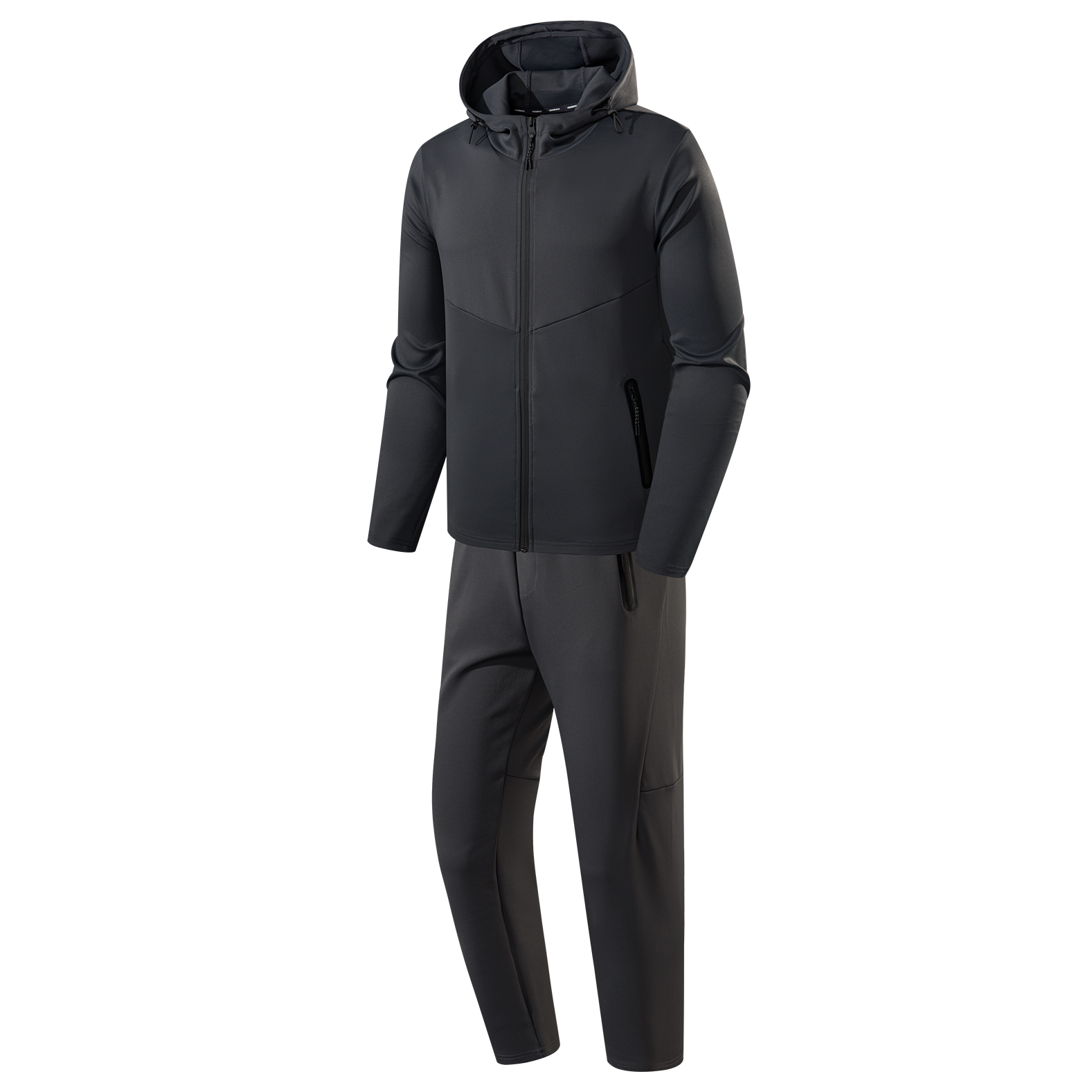 Men's hooded sports zip-up set-YM4TZA335