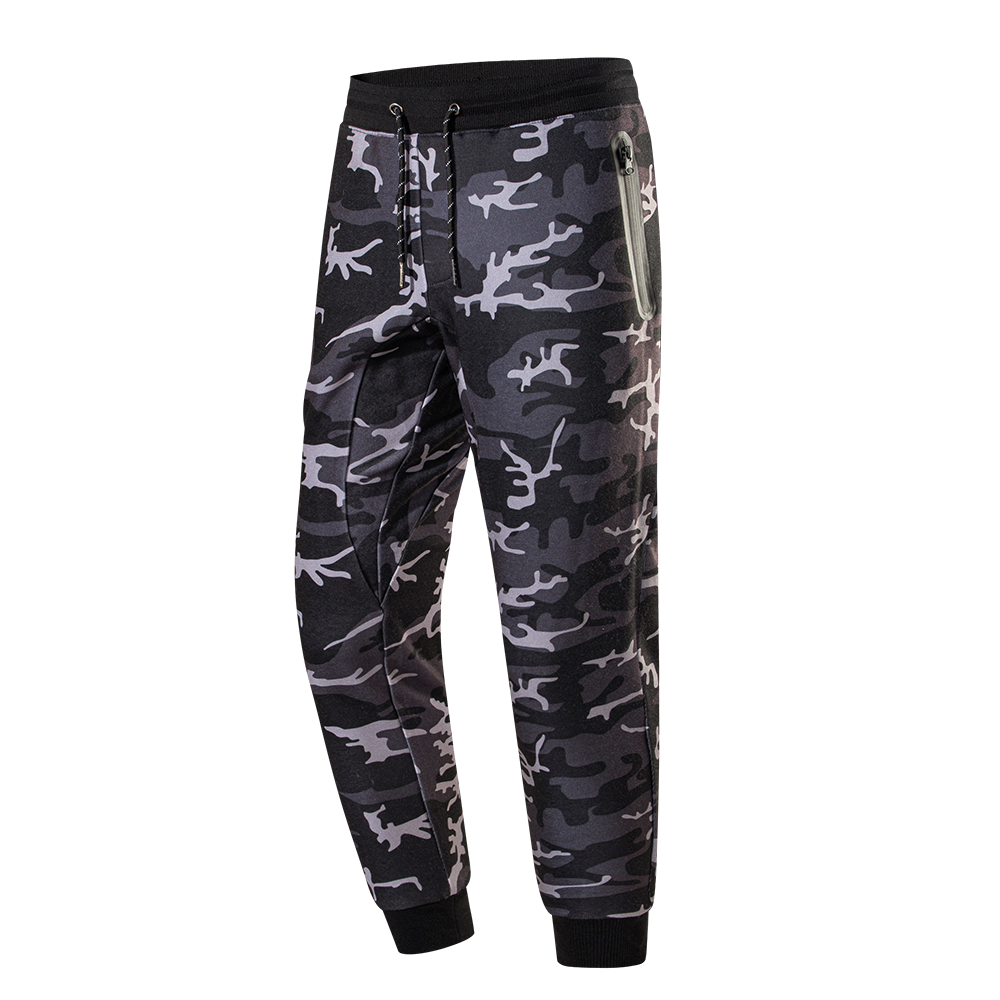 Men's knitted sweatpants camouflage trousers-YM4CKA378