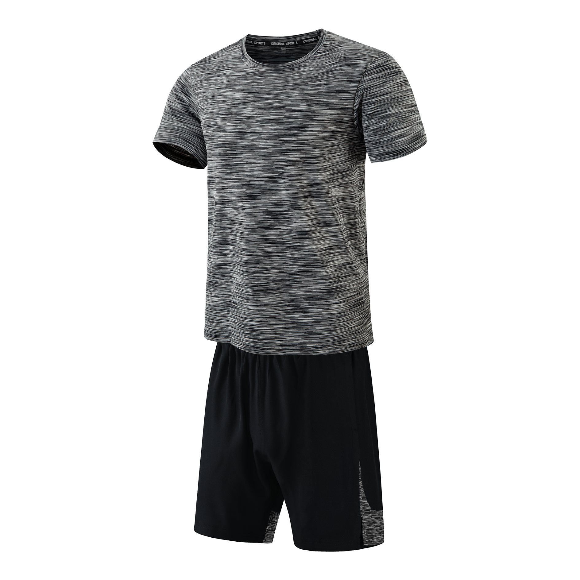 Short-sleeved color-block sports suit - YM5TZA631