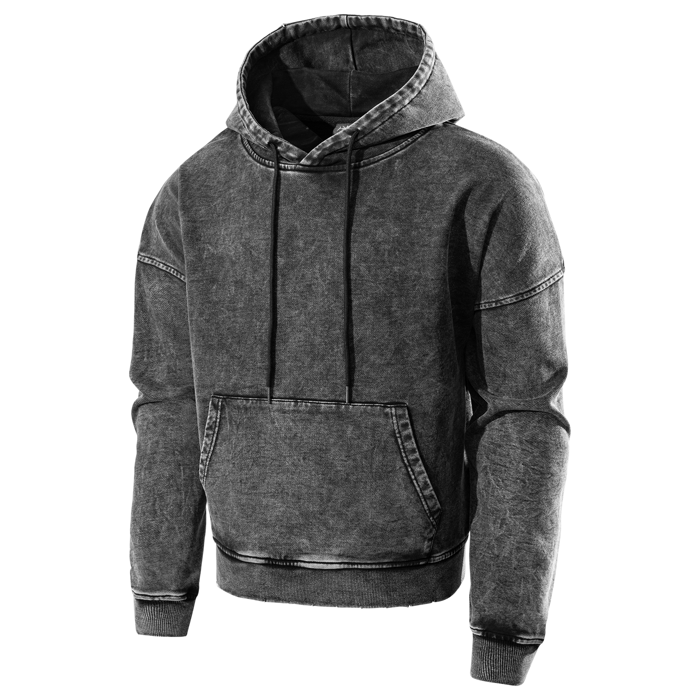 Washed cotton hooded sweatshirt - YM5WYA621