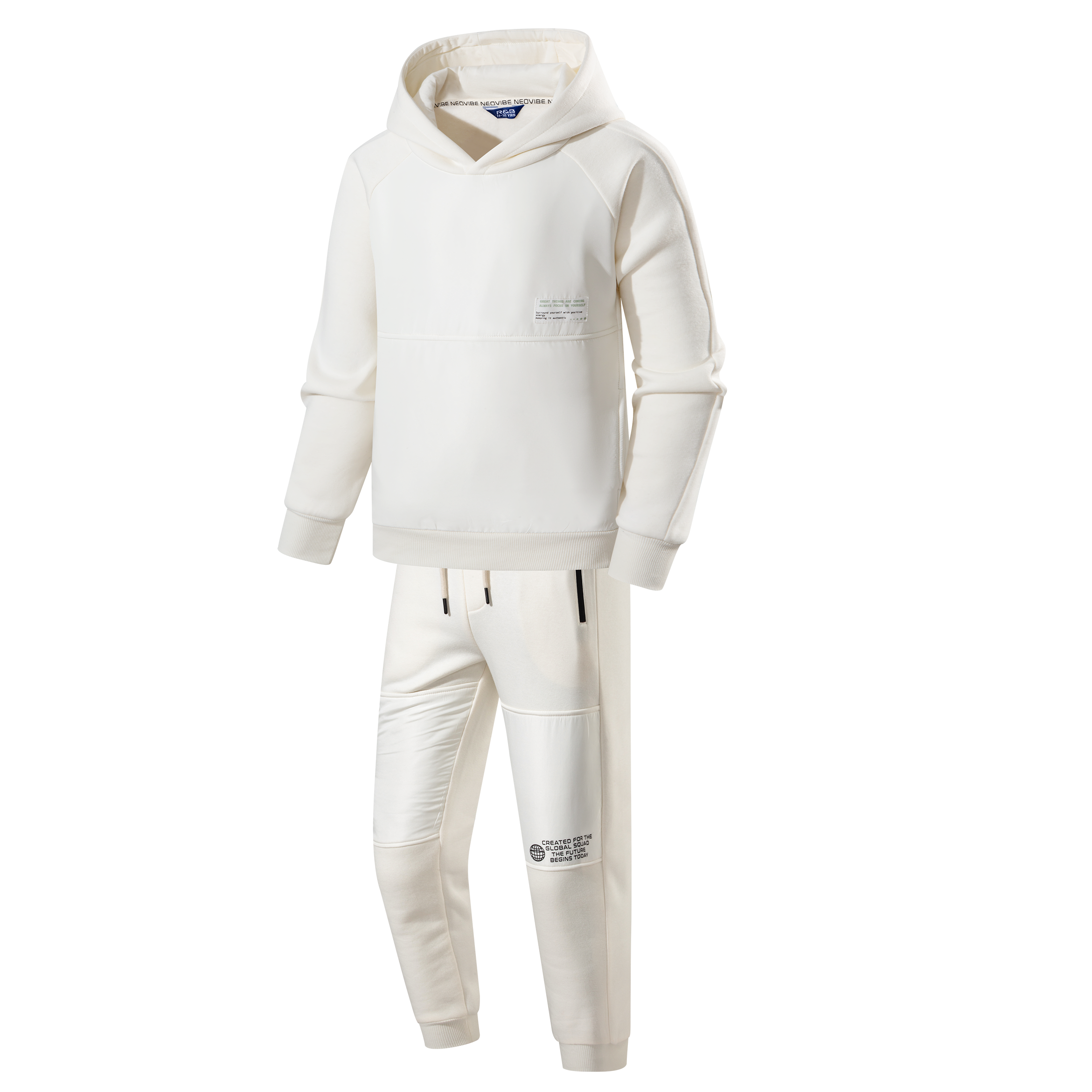 Boys' hooded sweatshirt pullover set-YK4TZA029