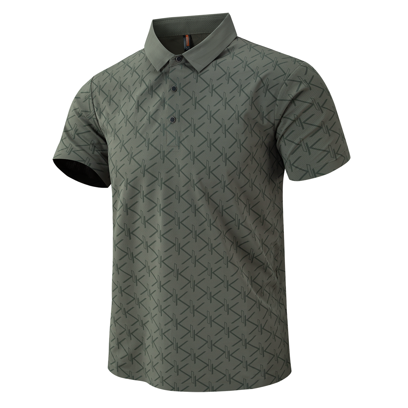 Short-sleeved printed quick-drying seamless T-shirt POLO shirt-YM5PLA676