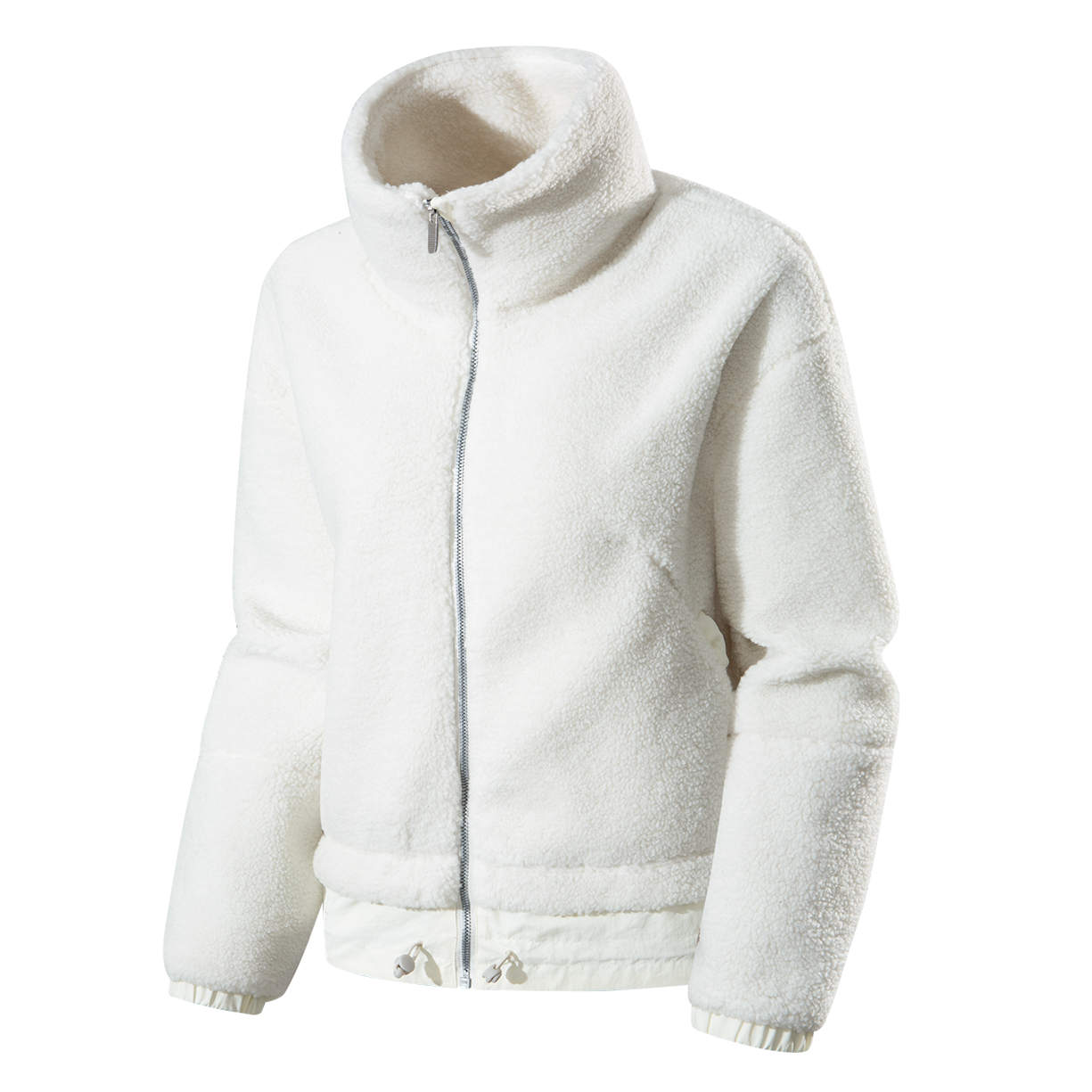 Stand collar lamb wool coat-YW4JKA071