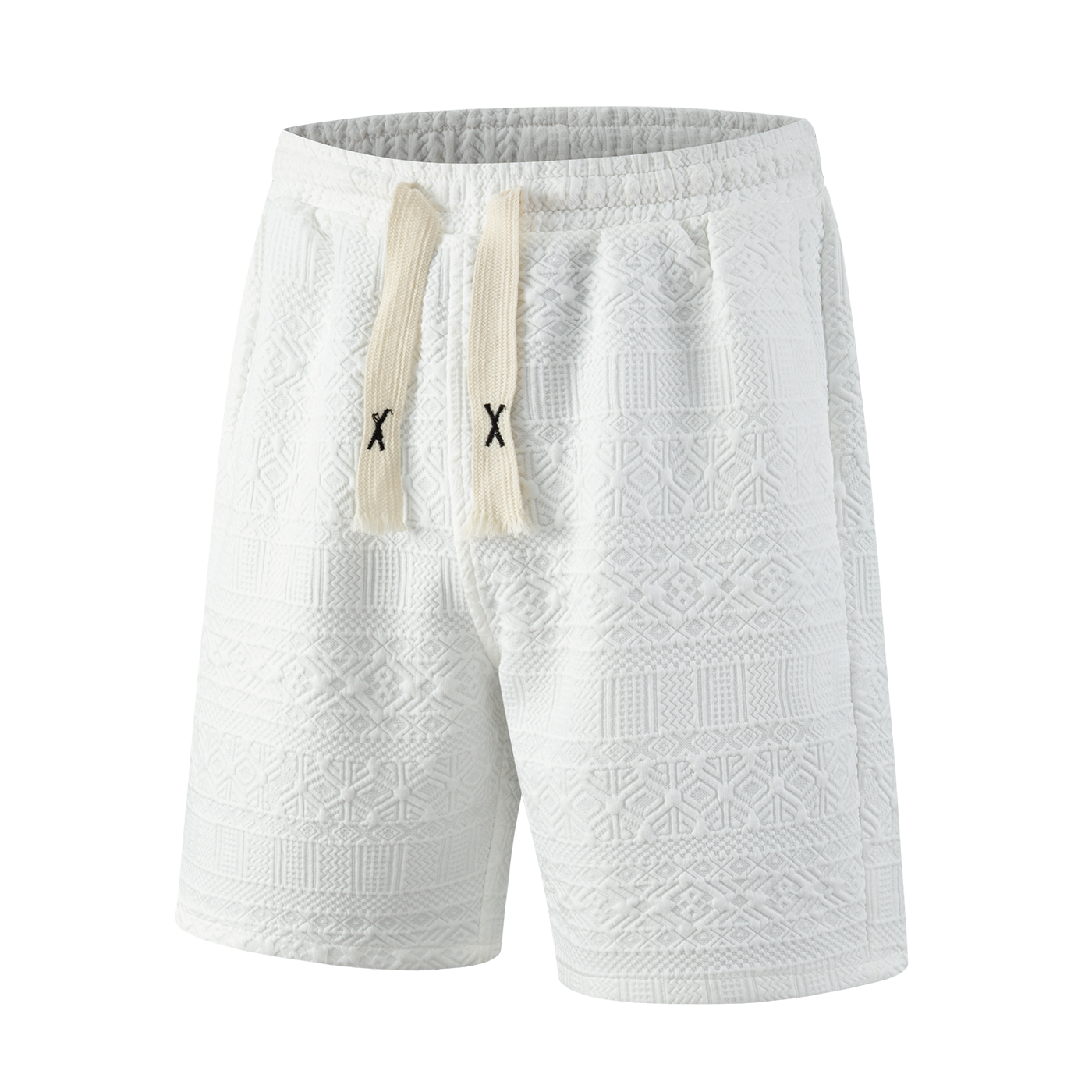 Relaxed Fit Jacquard Casual Shorts - YM5DKA683