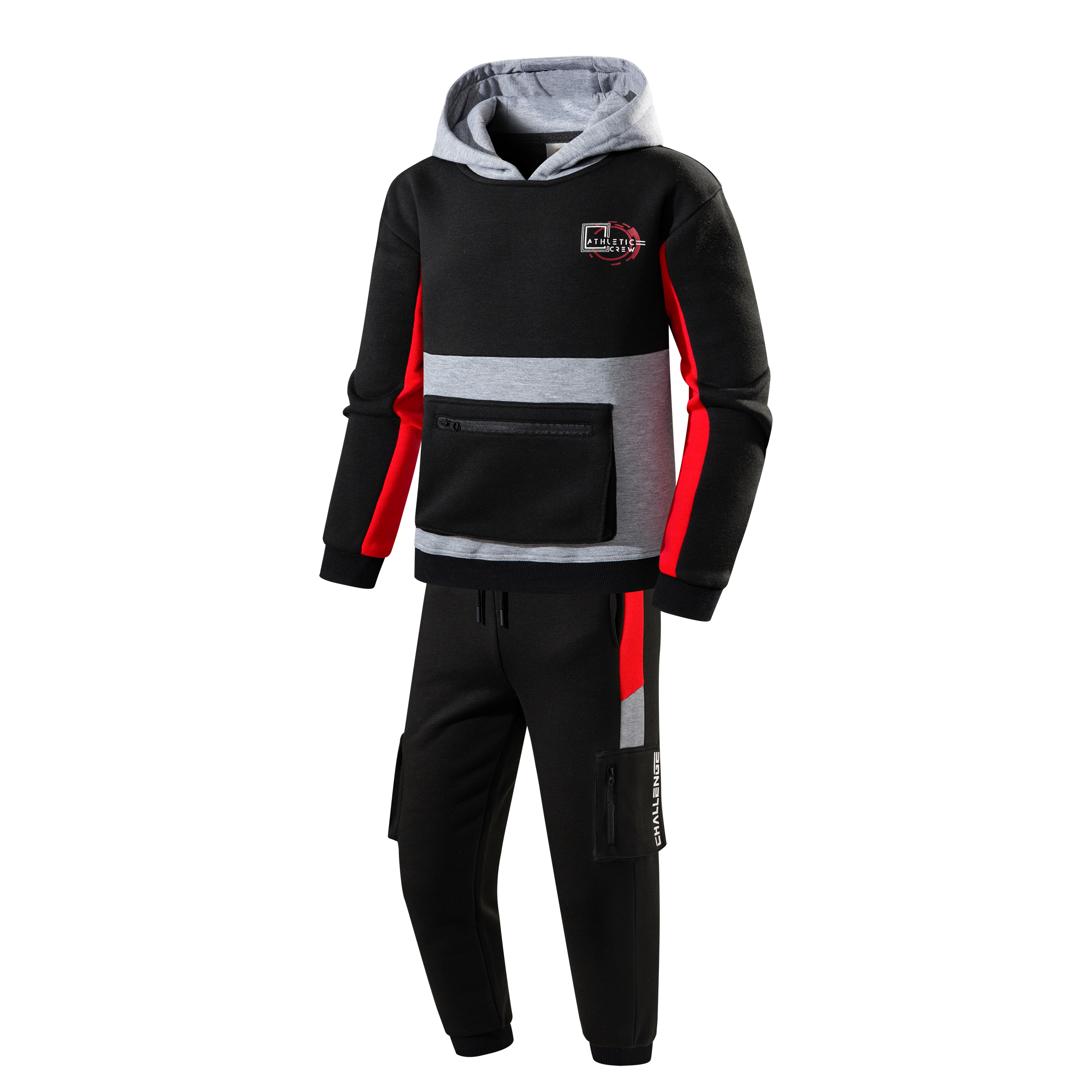 Boys' hoodie pullover set-YK4TZA024