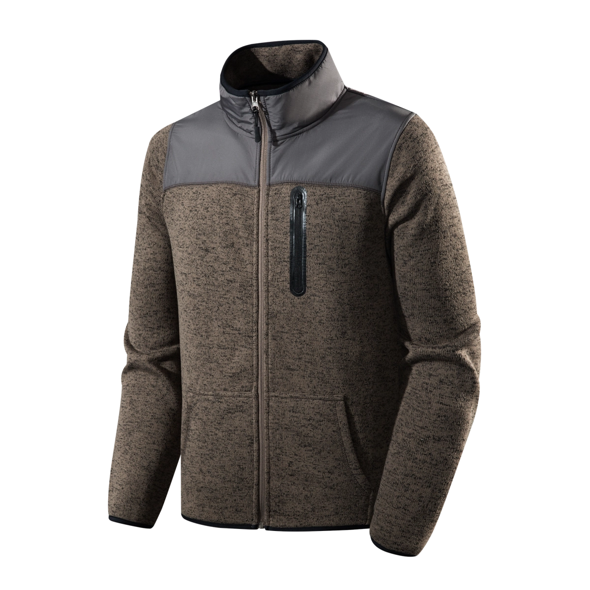 Men's Knit Sweatshirt Jacket-YM4JKA027