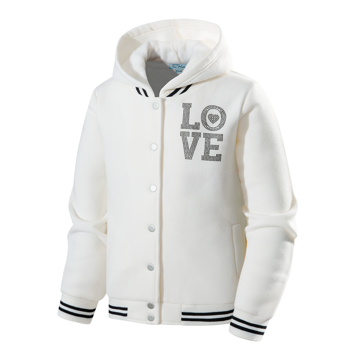Girls' hooded baseball jacket-YM4JKA007