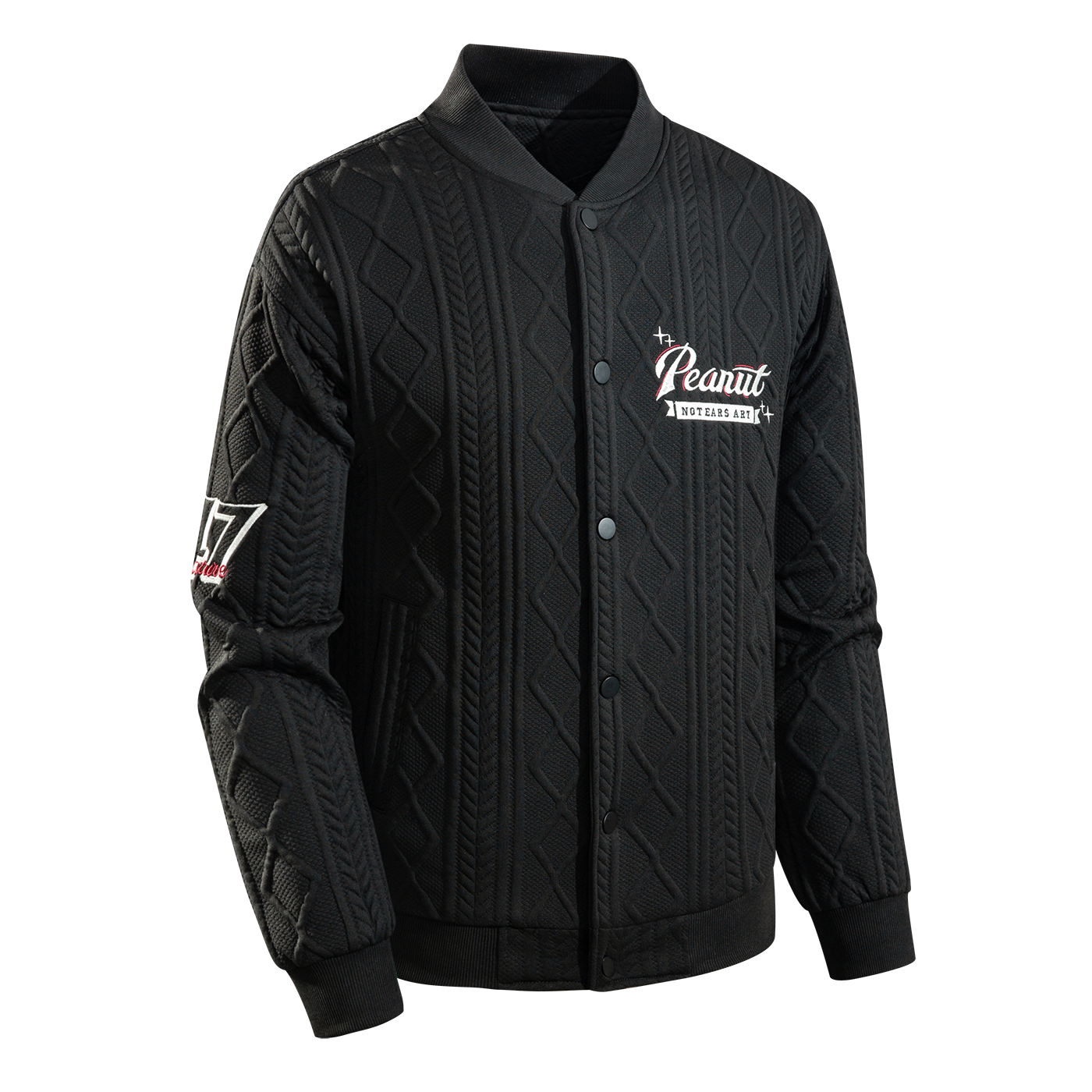 Men's Jacquard Baseball Jacket-YM4JKA296