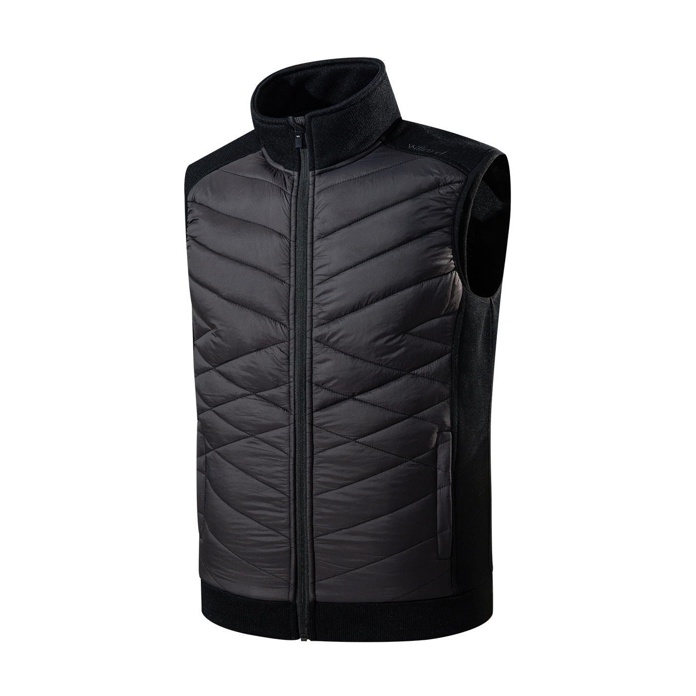 Men's standing collar cotton vest