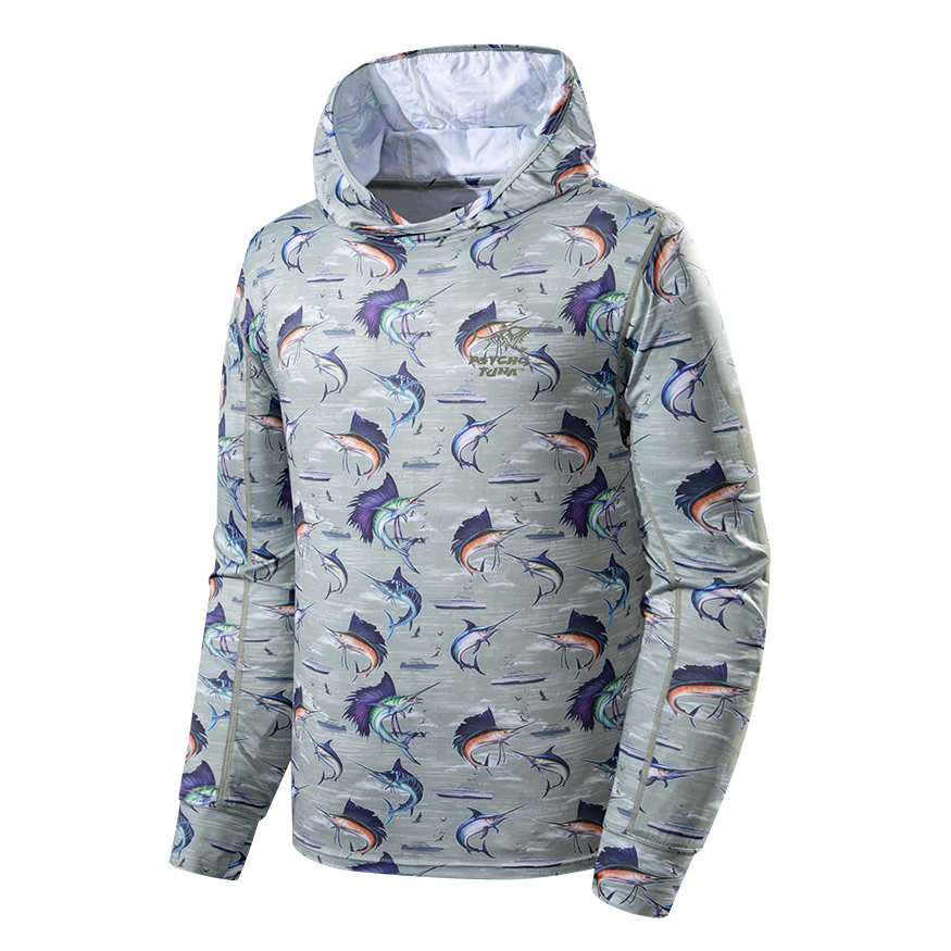 Long sleeved hoodie-sun protection mask-fishing suit-YM4TXA402