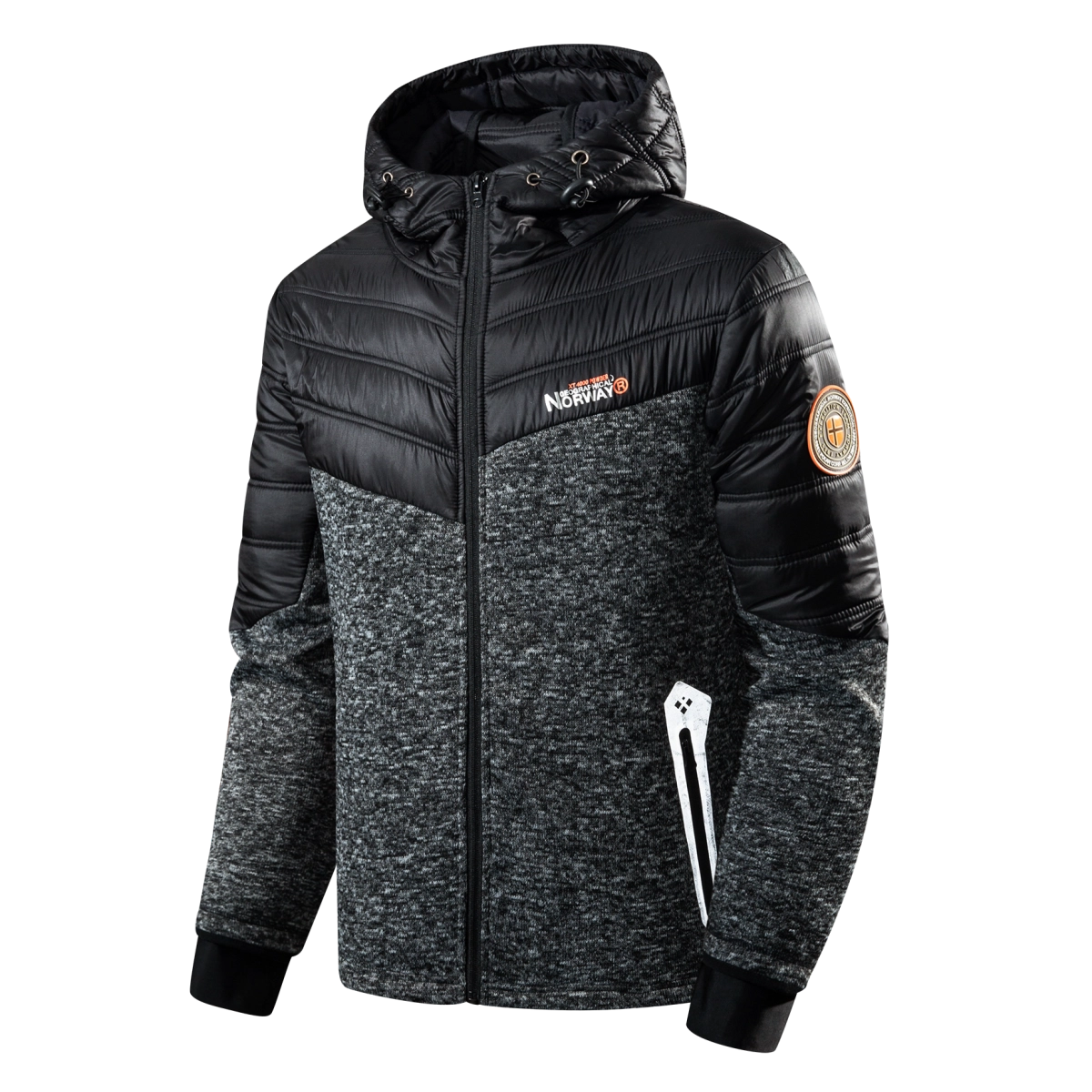 Men's Knit Hooded Jacket-YM4JKA028
