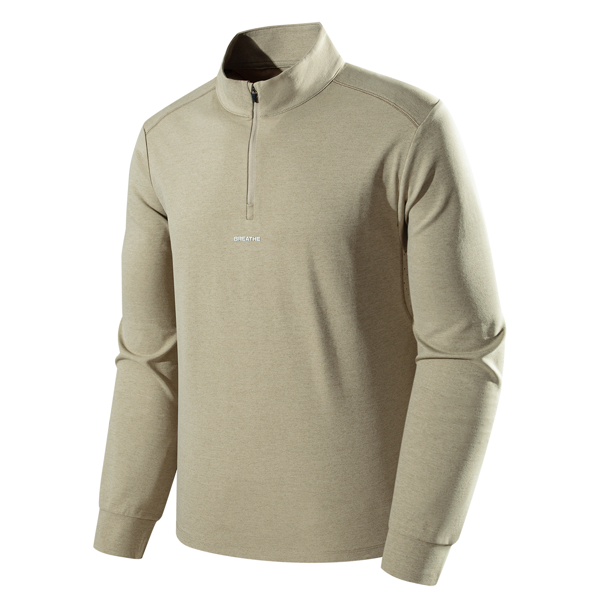 Stand collar half-zip long-sleeved sports T-shirt - YM5TXA641