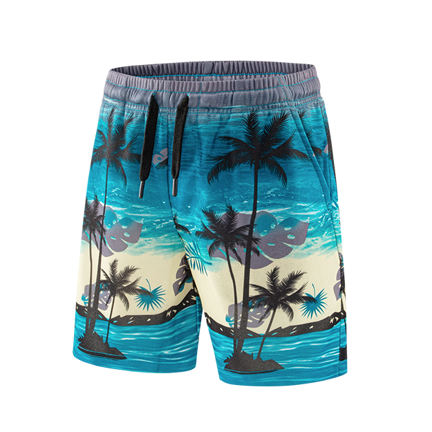 Printed beach shorts-YK4DKA042