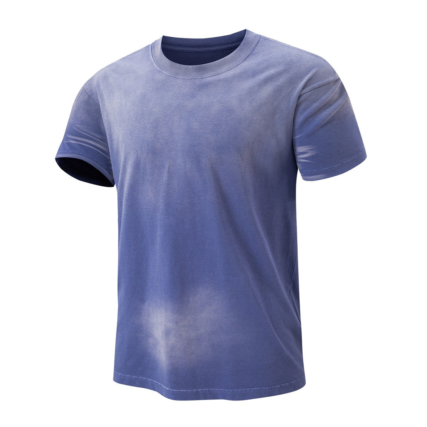 Pure cotton short-sleeved washed T-shirt - YM5TXA652
