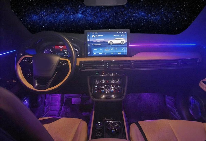 Ouchuangbo LED Ambient lamp For Ford Escape Kuga Modeo Lincoln Corsair Navigator universal ambient light