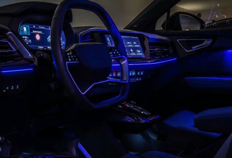 Ouchuangbo Q4 e-tron Ambient Lighting (2022-2024) - LHD/RHD Screen-Controlled Atmosphere Lamp