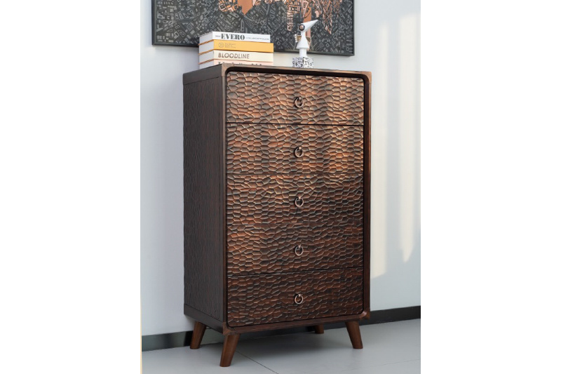 Chest of drawers-black gold