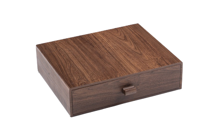 Horizontal dental box-walnut color