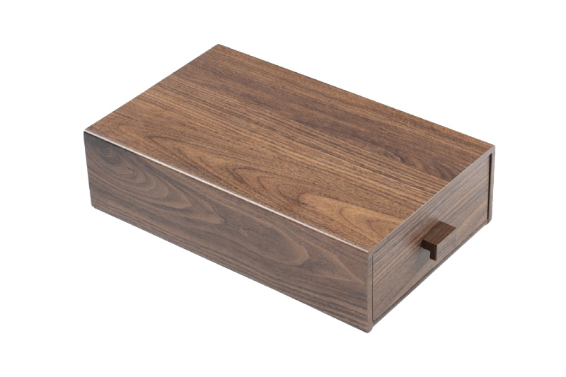 Long dental box-walnut color