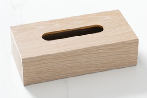 Rectangular Tissue Box-Oak
