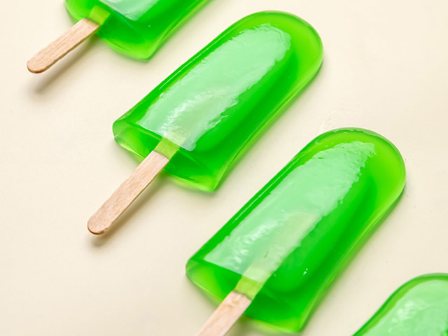 Stabilizer for "Green Tongue" Jelly Popsicle