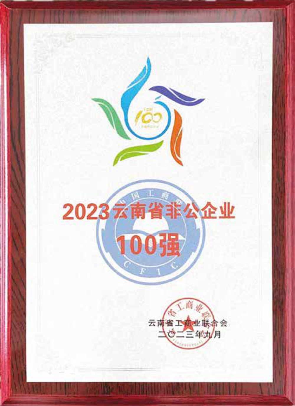 2023云南省非公企業(yè)100強(qiáng)