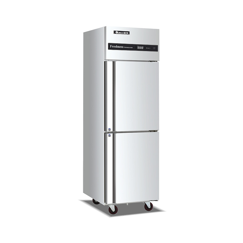 Engineering double small steel door refrigerator