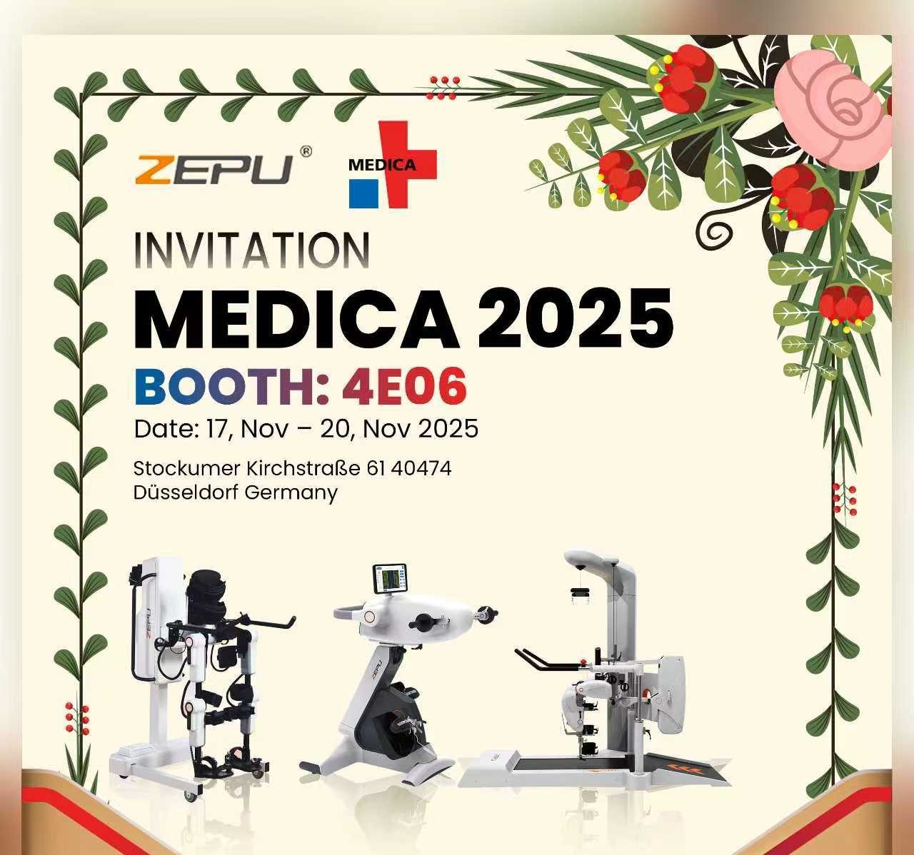 Join ZEPU Medical at MEDICA 2025 — Booth 4E06 Join ZEPU Medical at MEDICA 2025 — Booth 4E06