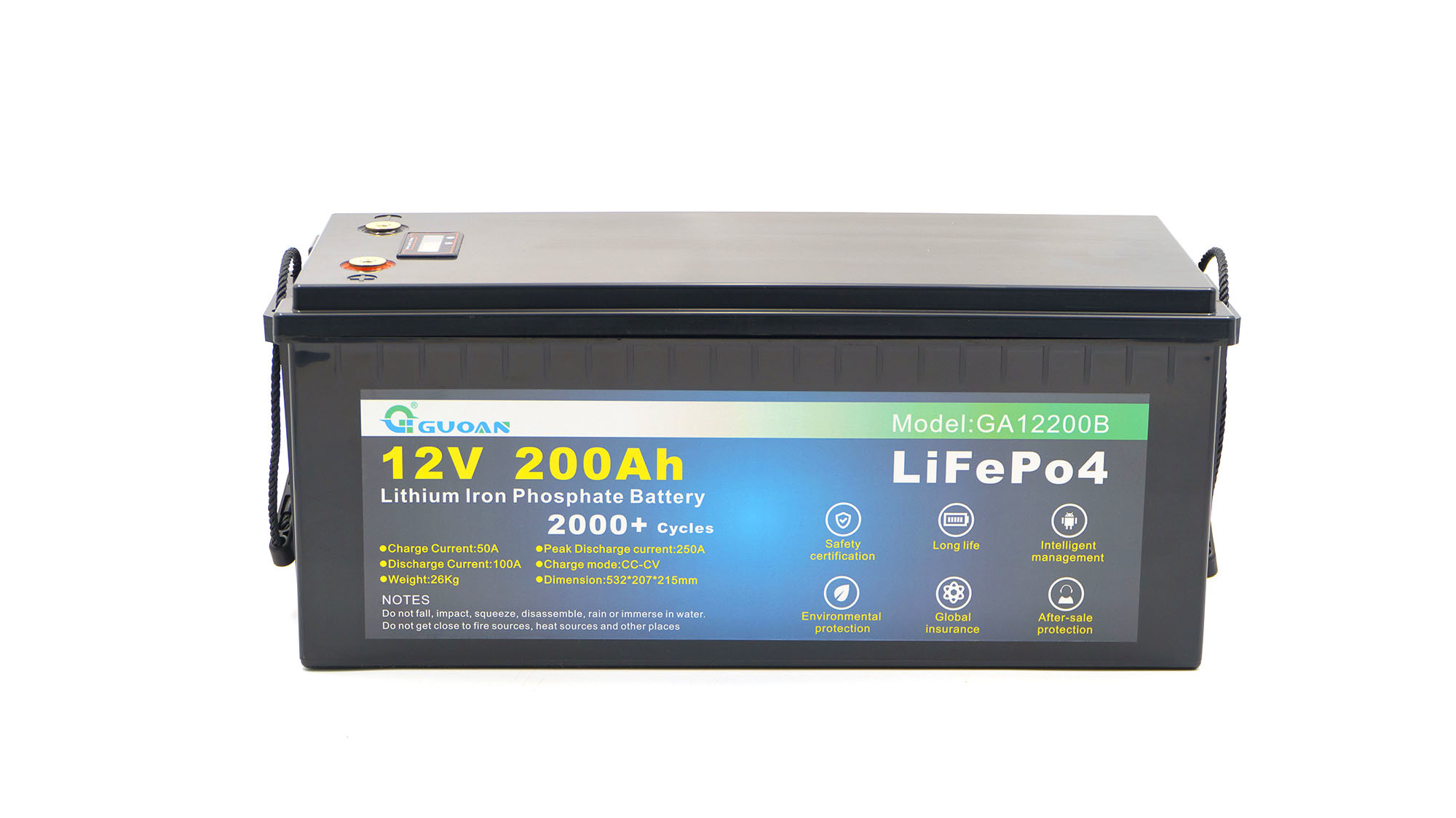 12V 200Ah Lead-acid battery replaced with lithium battery