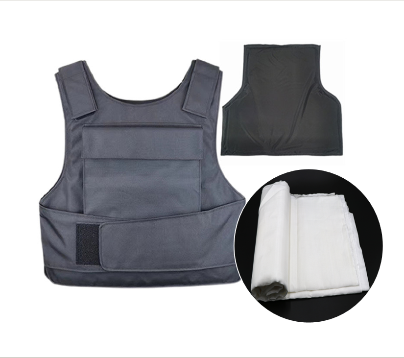 Abrasion and impact resistant felt is used in shoe soles and bulletproof equipment