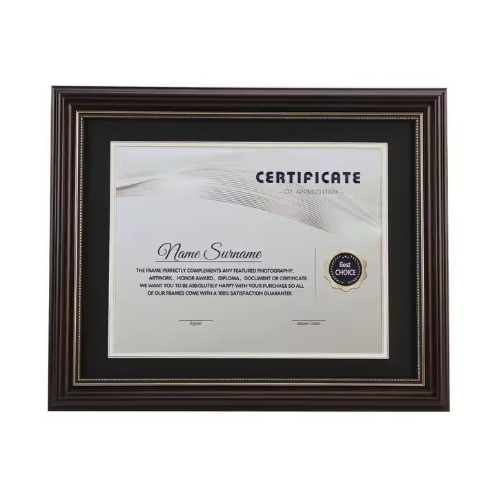 Wholesale hot sale custom 11x14 wood graduation certificates document diploma frame