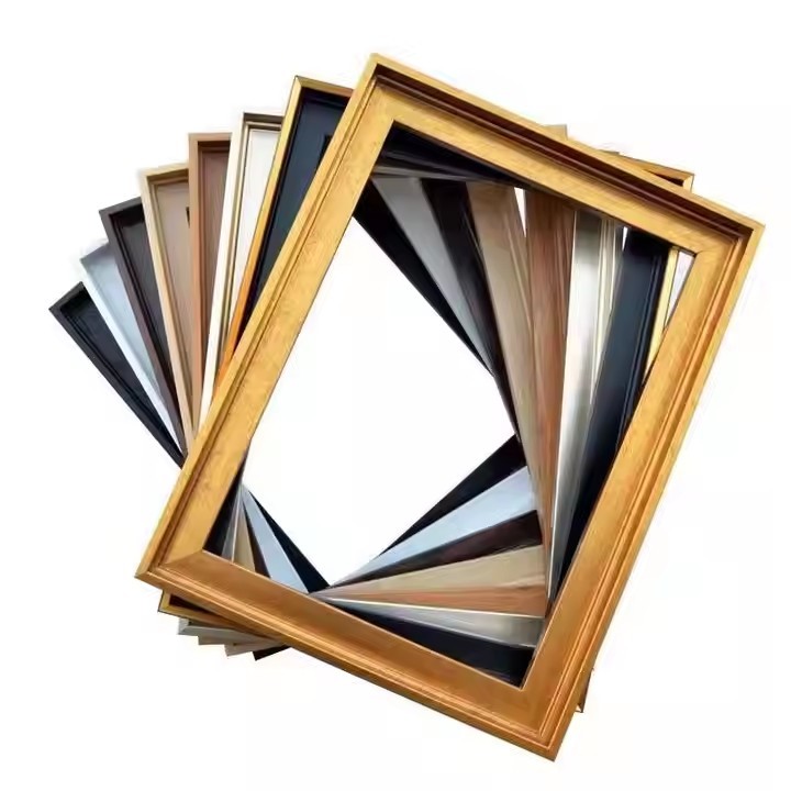 Wholesale Picture Frame Black Poster Frame Display Pictures with Mat or without Mat Wamengallery Photo Frames Plastic OEM Wooden